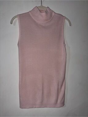 Dana Buchman Pink Sleeveless Turtleneck Tank
